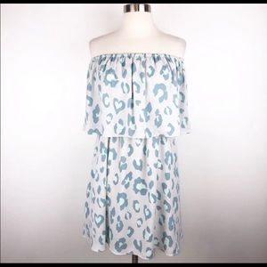 NEW Buddy Love Open Shoulder Ruffle Mini Dress